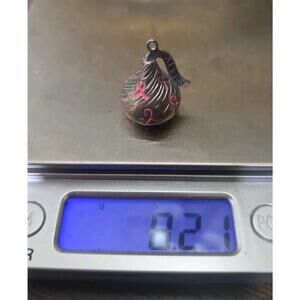 Vintage Sterling Silver Hershey’s Kisses Pink Ribbon Charm Pendant 8.19g